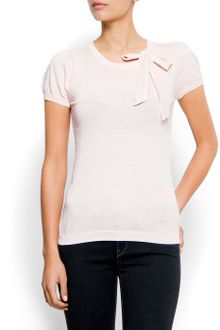 Mango Knit Short Sleeves Jumper - Lyst