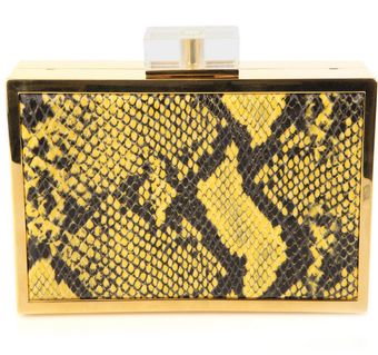  Faux-Python Box Bag 