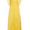 Valentino Bowback Silkorganza Gown in Yellow - Lyst