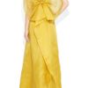 Valentino Bowback Silkorganza Gown in Yellow - Lyst