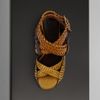 Burberry Woven Leather Wedge Sandals in Gold (bright gold ochre) - Lyst