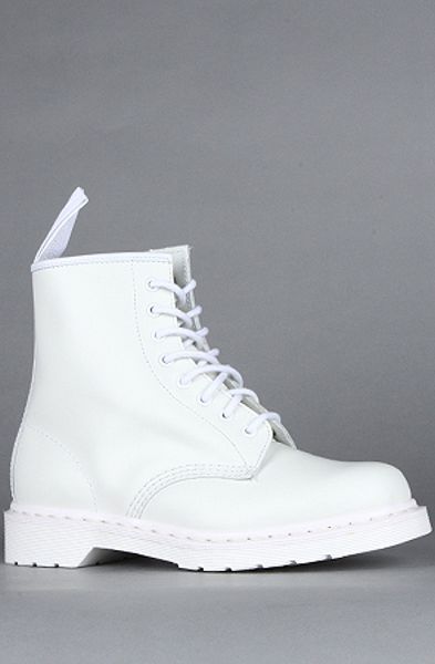 dr martens 1460 mono boot white smooth