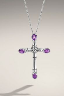 John Hardy Cross Pendant On Chain Necklace - Lyst