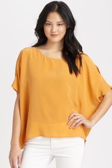 Joie Hiori Silk Cutoutshoulder Top - Lyst