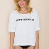 Nasty Gal Lets Sleep in Sweatshirt in White - Lyst