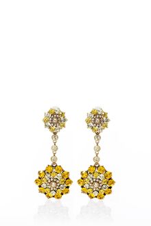 Oscar de la Renta Flower Drop Earring - Lyst