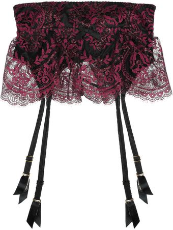  Dahlia Satin and Metallic Lace Waspie 