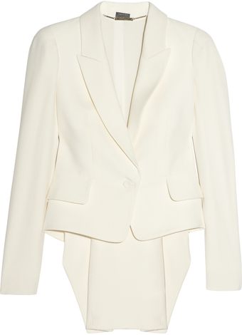 Alexander McQueen Extended-Back Crepe Jacket - Lyst