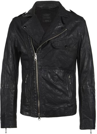 AllSaints Standen Leather Jacket - Lyst