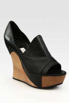 Camilla Skovgaard Tanganica Leather & Wood Wedge Platform Sandals - Lyst