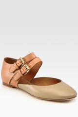 Chloé Leather Buckle Flats
