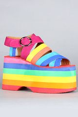 Jeffrey Campbell The Popo Sandal in Rainbow