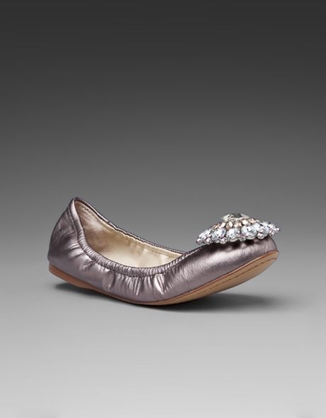 pewter ballet flat