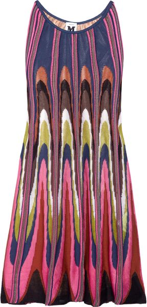 M Missoni Trapeze Crochet-Knit Cotton-Blend Mini Dress - Lyst