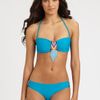 Mara Hoffman Twopiece Beaddetail Bandeau Bikini in Blue (peacock) - Lyst