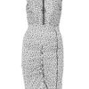 Nina Ricci Printed Stretch Linenblend Dress in Black - Lyst