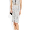 Nina Ricci Printed Stretch Linenblend Dress in Black - Lyst