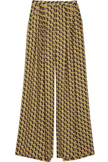 Rag & Bone Racine Printed Silk Wide-leg Pants - Lyst