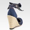 Red Valentino Denim Espadrille Wedge Bow Sandals in Blue (denim) - Lyst