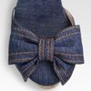 Red Valentino Denim Wedge Bow Sandals in Blue (denim) - Lyst