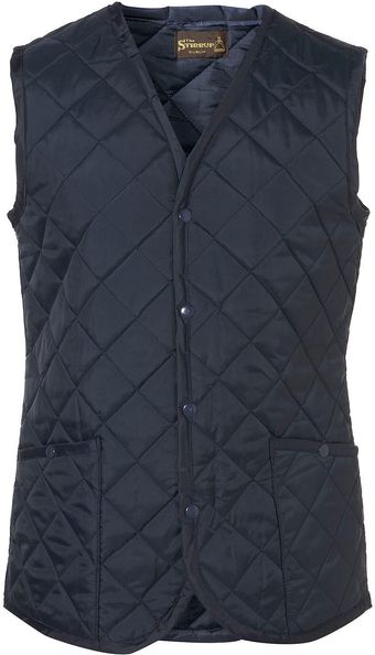 Topman Navy Quilted Gilet - Lyst