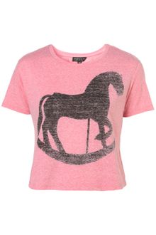 Topshop Rocking Horse Crop Tee - Lyst