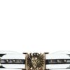 Balmain Bull Head Emblem Leather Waist Belt in White (black) - Lyst
