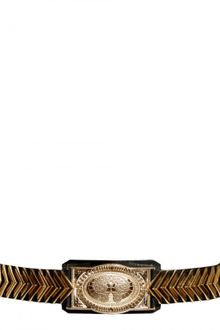 Balmain Gold Plated Brass Leather Belt - Lyst