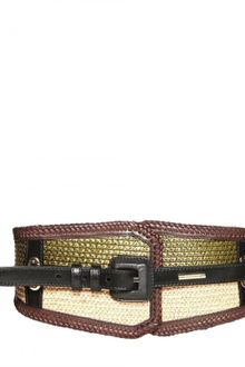 Burberry Prorsum High Waisted Two Tone Raffia Belt - Lyst