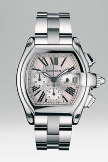Cartier Roadster Chronograph Stainless Steel Watch On Bracelet/interchangeable Strap, Extra Large - Lyst