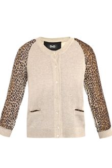 D&G Ocelot Fine-knit Cardigan - Lyst
