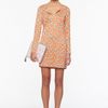 Diane Von Furstenberg Reina Long Sleeve Dress in Orange (gingko small nude) - Lyst