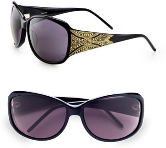 Givenchy Swarvoski Crystal Accented Wrap Sunglasses - Lyst