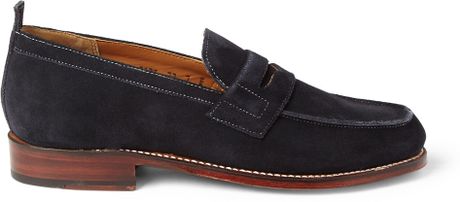 grenson suede loafers