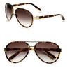 Jimmy Choo Plastic Accented Metal Aviator Sunglasses in Black - Lyst