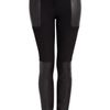 Joseph Black Leather Panel Trouser in Black - Lyst