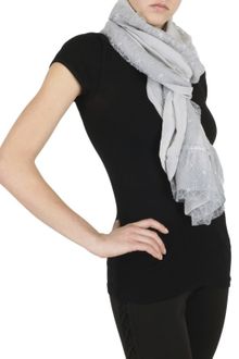 Marucelli Silk Georgette and Lace Scarf - Lyst