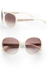 Roberto Cavalli Bucaneve Python Printed Leather Accented Sunglasses/ivory