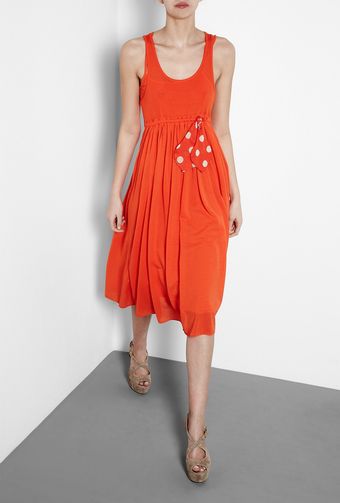  Orange Cotton Dress 