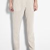 Vanessa Bruno Silk Stripe Trousers in Beige - Lyst