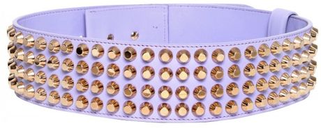 Versace 6cm Studded Smooth Leather Belt in Purple (lilac) - Lyst