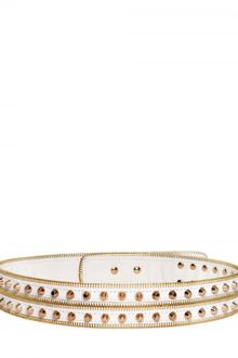 Versace 4cm Studded Smooth Leather Belt - Lyst