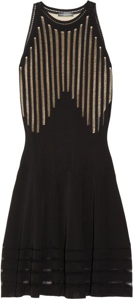 Alexander McQueen Pointelle-paneled Fine-knit Dress - Lyst