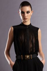 Gucci Pleated Short-sleeve Shirt