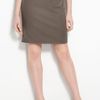 Halogen Stretch Cotton Pencil Skirt in Gray (mushroom) - Lyst