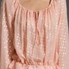 Halston Heritage Peasant Top with Smocking in Bisque/silver in Pink (bisque & silver) - Lyst