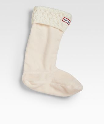 Hunter Basket-weave Knit Cuff Welly Socks - Lyst