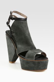 Surface To Air Suede and Leather Platform Sandals - Lyst