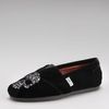 Toms Beaumont Skull Velvet Slipon in Black - Lyst