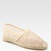 Valentino Semisheer Lace and Leather Espadrille Loafers in Beige (nude) - Lyst